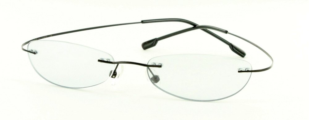 Rimless eyeglass frames titanium online