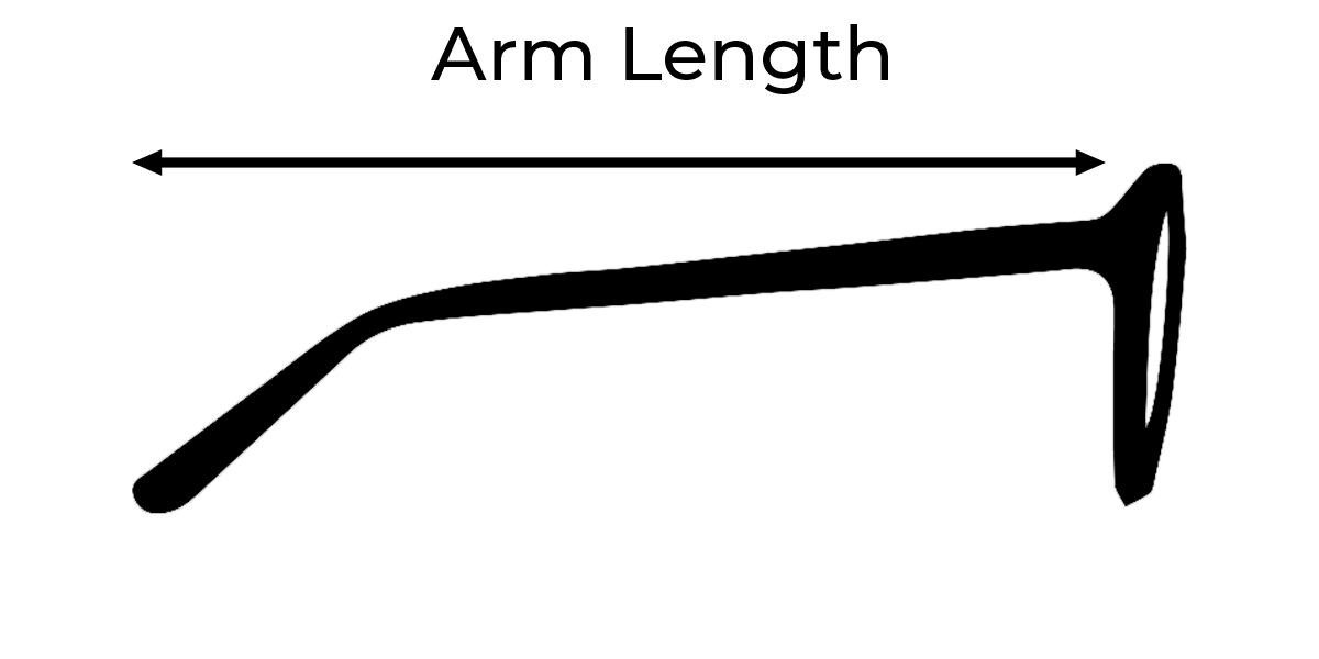 Diagram showing arm length measurement